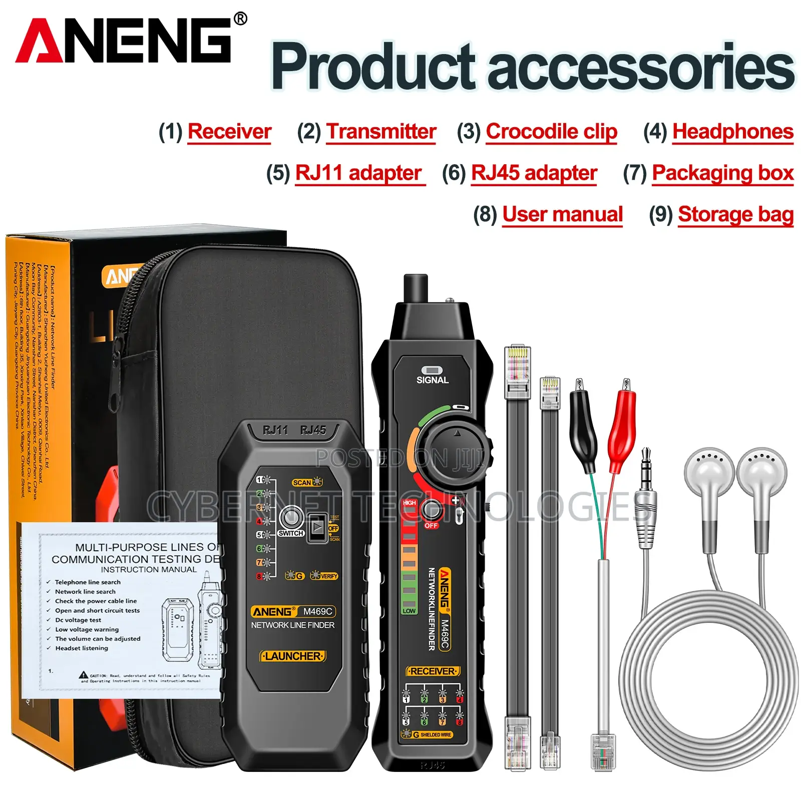 Cable Line Tracker Finder, Tester High-Precision