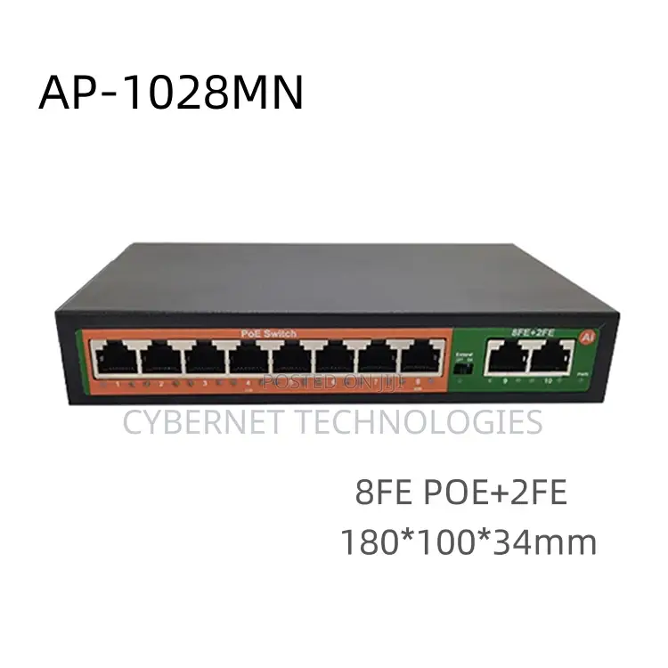 Poe Network Switch 8 Ports With 2 Uplink