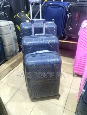 Original Pure Rubber Plastic Suitcases. Fullset of 3pcs.( Blue)