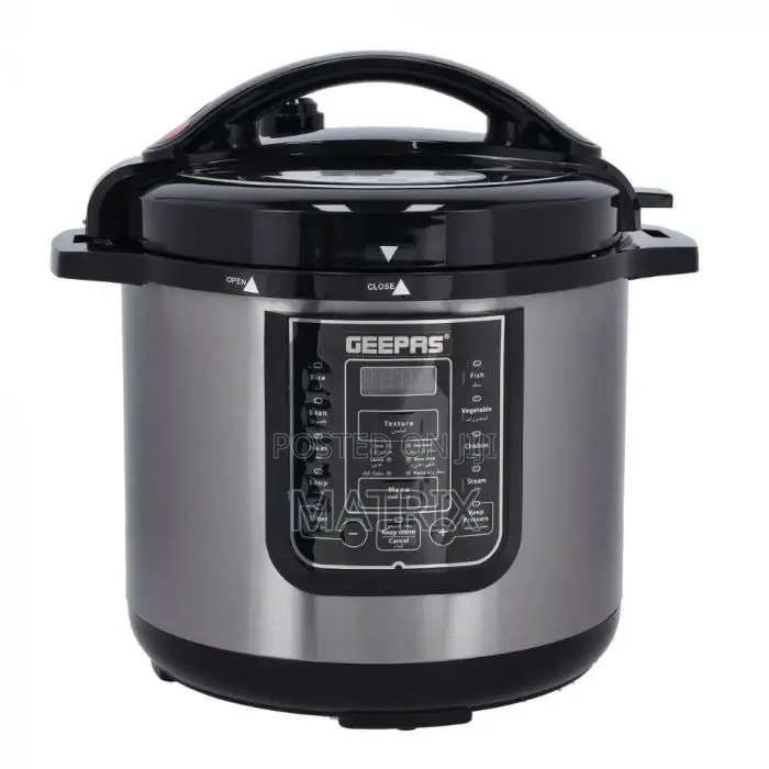 Geepas8l Digital Multi Cooker, Electric Pressure Cooker, 14 Programs