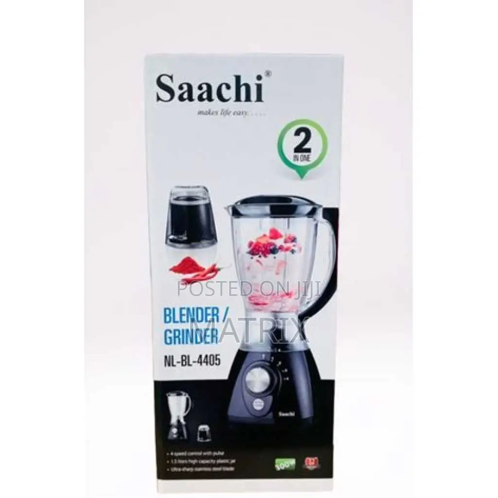 Saachi 2-in-1 Double Jar Blender 1.5 Litres Nl-Bl-4405 – Black