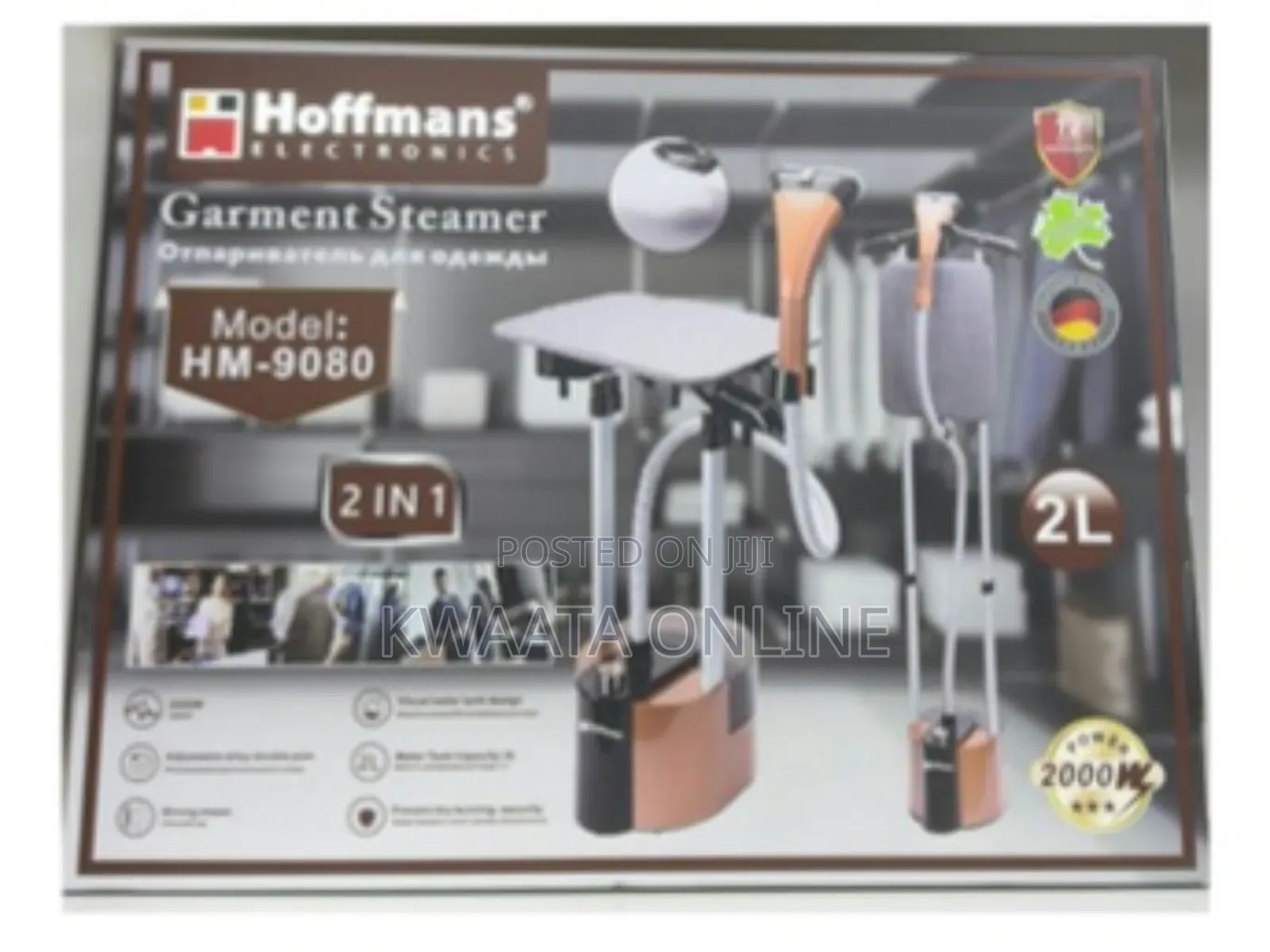 2l Hoffmans Powerful 2in1 Garment Steamer With Mini Metal Wallpaper