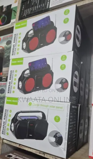 Rechargeable Bluetooth Speaker With Radio, Flash Light Solar Panel