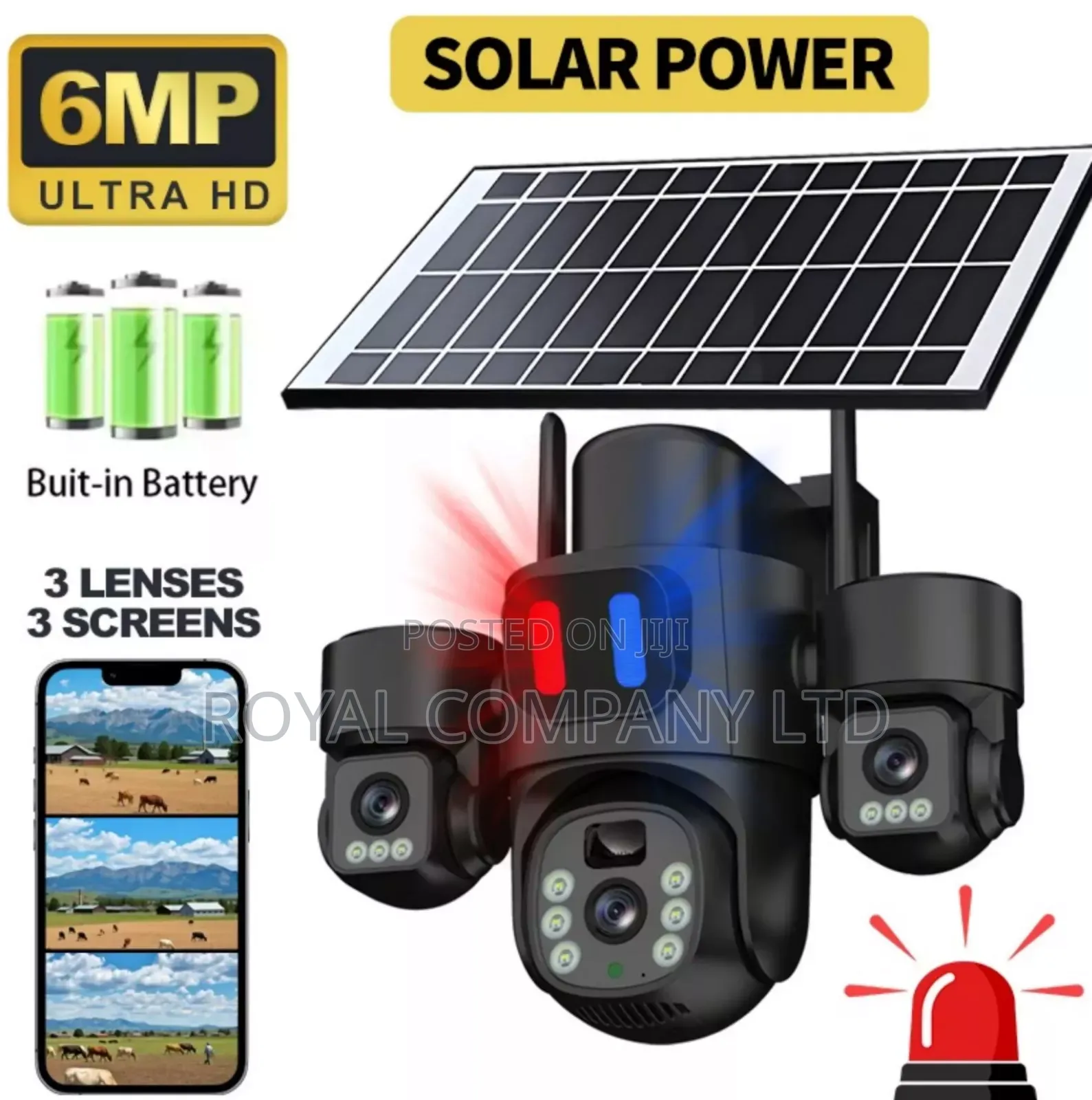 Solar Camera 4g 3lens