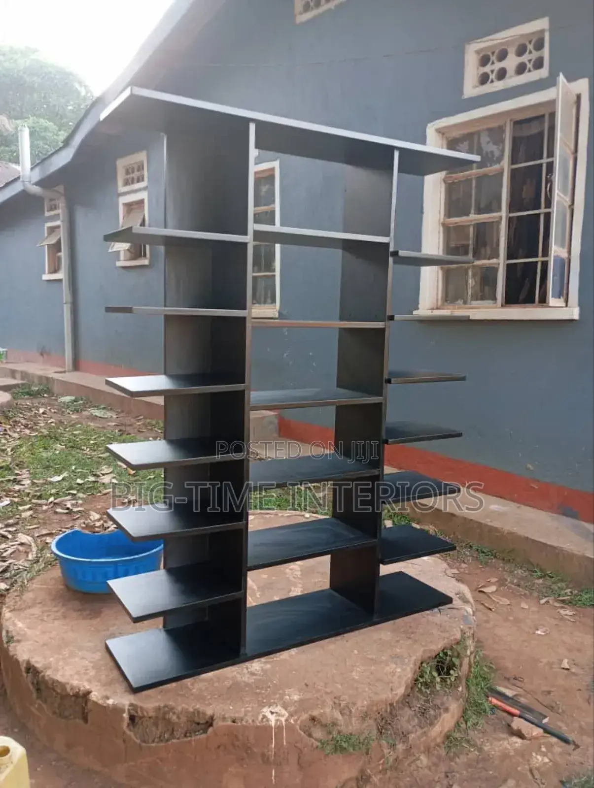 Black Wooden Shoe Rack