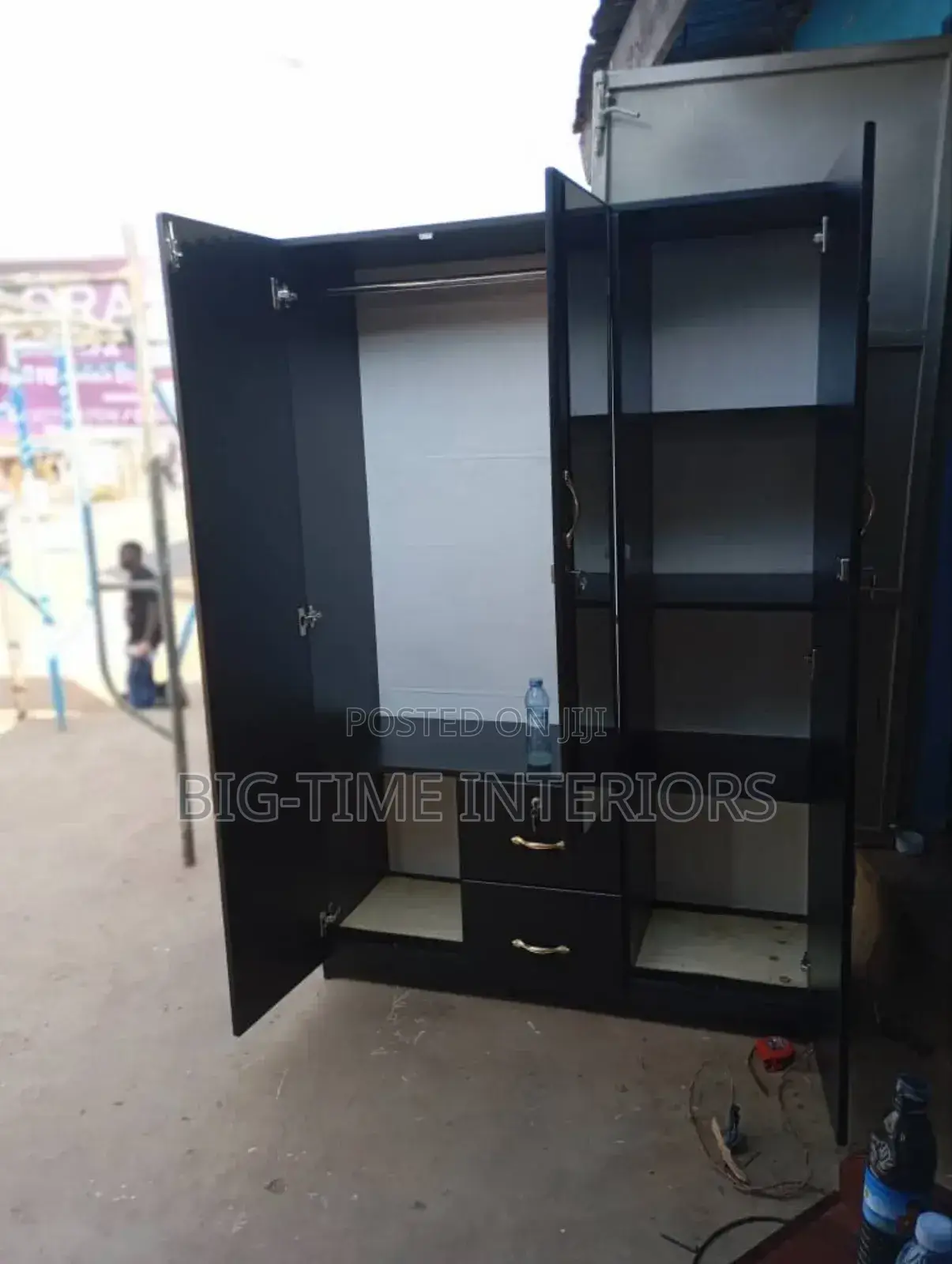 Black Storage Wardrobe 4*6ft