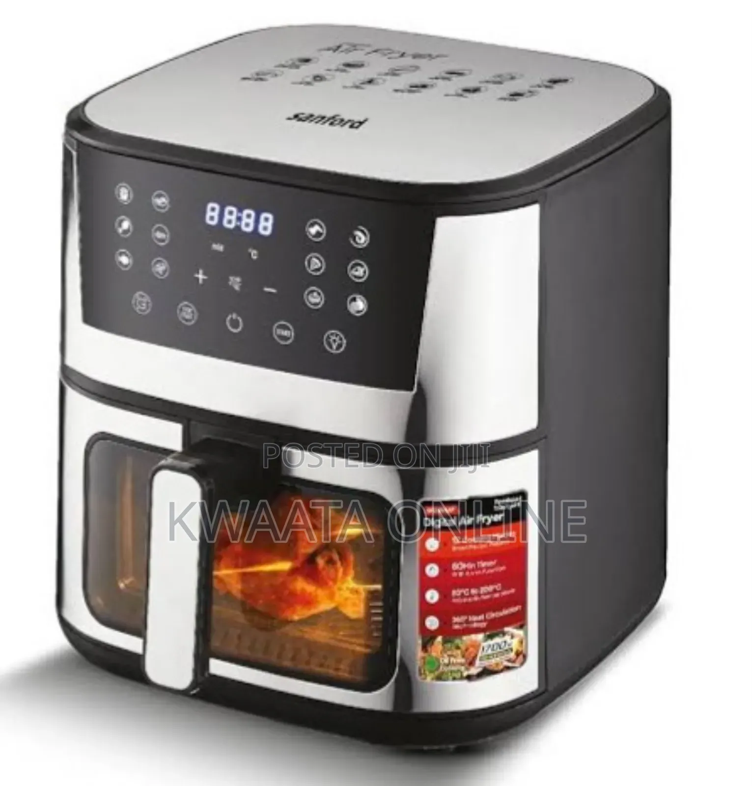 14l Sanford 2-in-1 Air Fryer Oven, 10 Presets Dual Led Touch Control