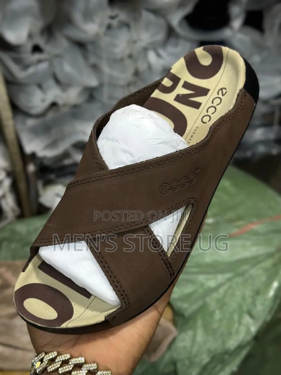 Ecco Men’S Genuine Classic Leather Sandals