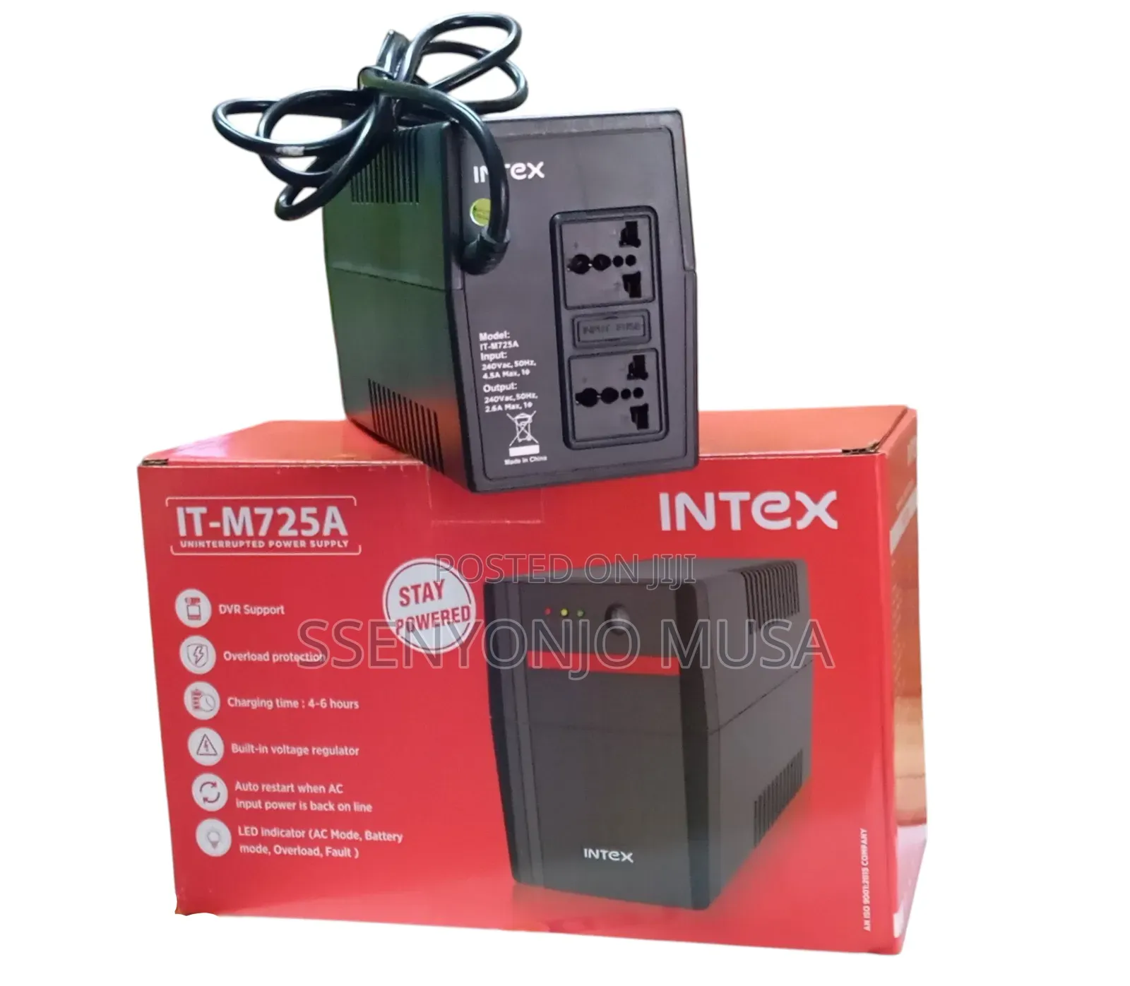 Intex Portable Backup Battery It-M725a 390w Ups With Long