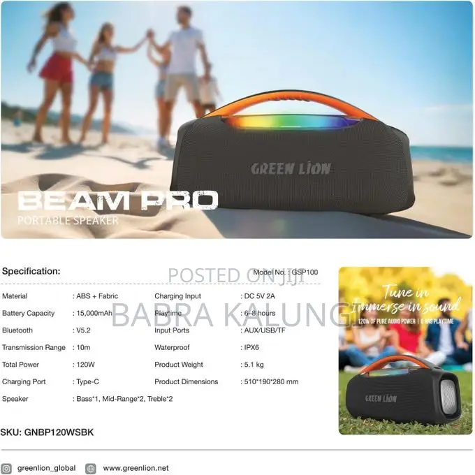 Beam Pro Portable Speaker ,