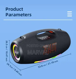 Zealot S89 Loudest Portable Bluetooth Speaker Subwoofer 250w 48000mah