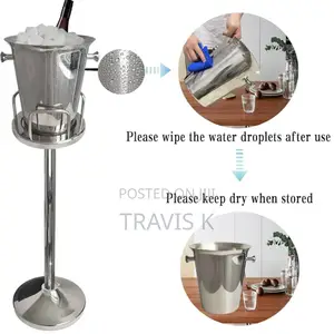 Stainless Steel Outdoor Champagne Ice Bucket With Stand