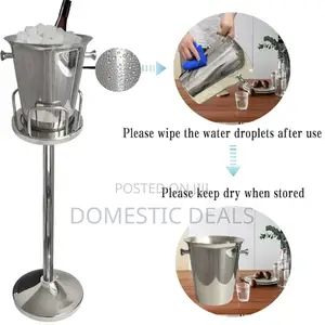 Stainless Steel Outdoor Champagne Ice Bucket With Stand