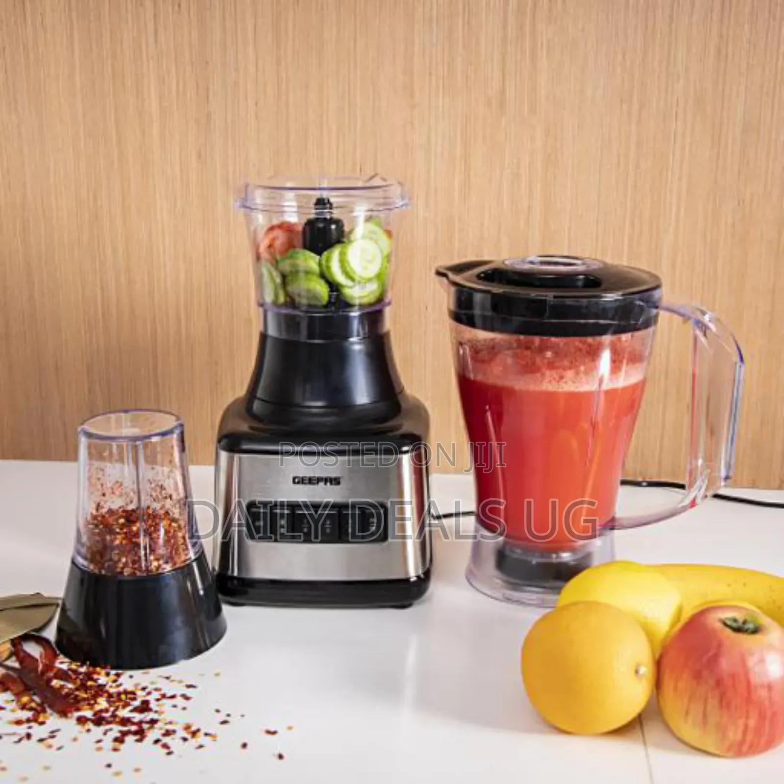 Geepas Gsb44017 500w 3-In1 Stainless Steel Blender