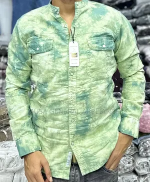 Denim Shirt Collarless