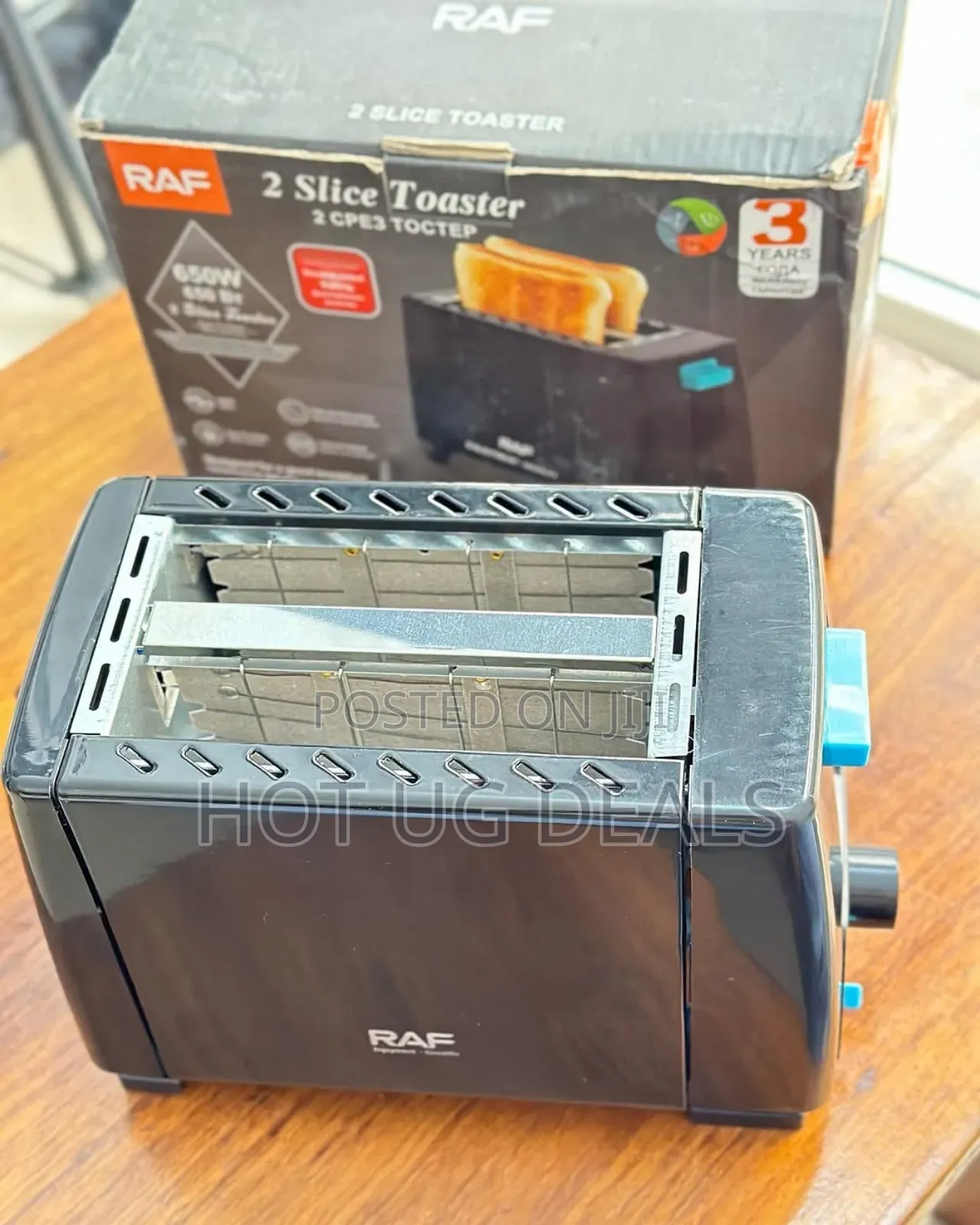 Raf 2 Piece Bread Toaster - Black