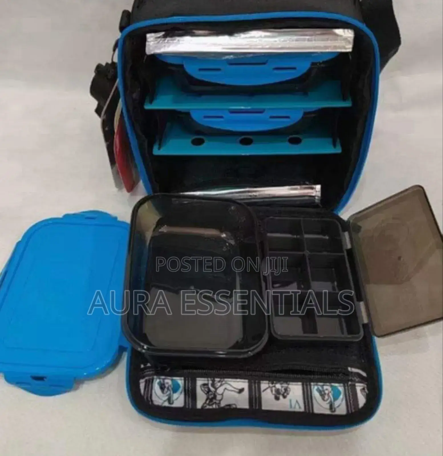Six Pack Fitness Blue / Black Lunch Bag