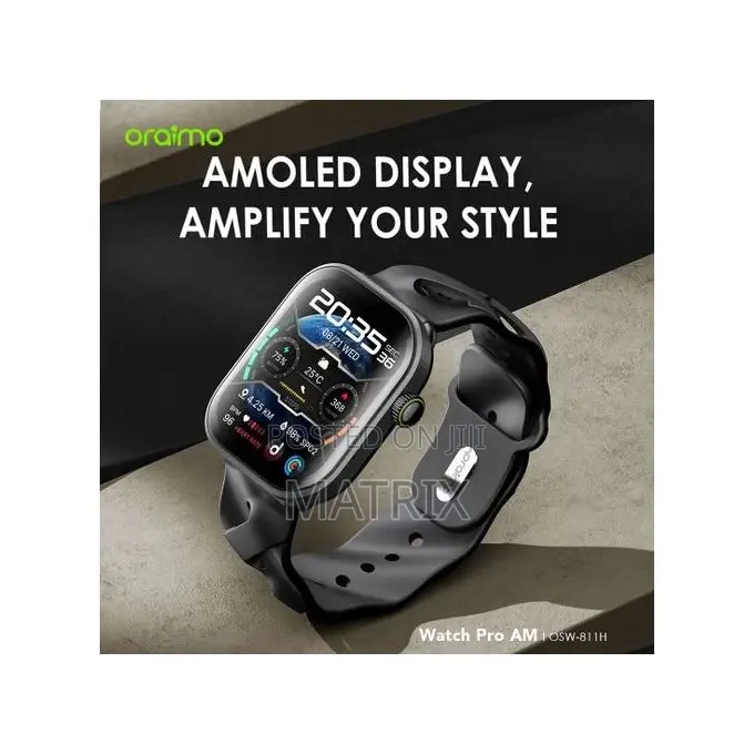 Oraimo Watch Pro Am 1.85′′ Amoled Ip68 Full Touch Screen Smart Watch