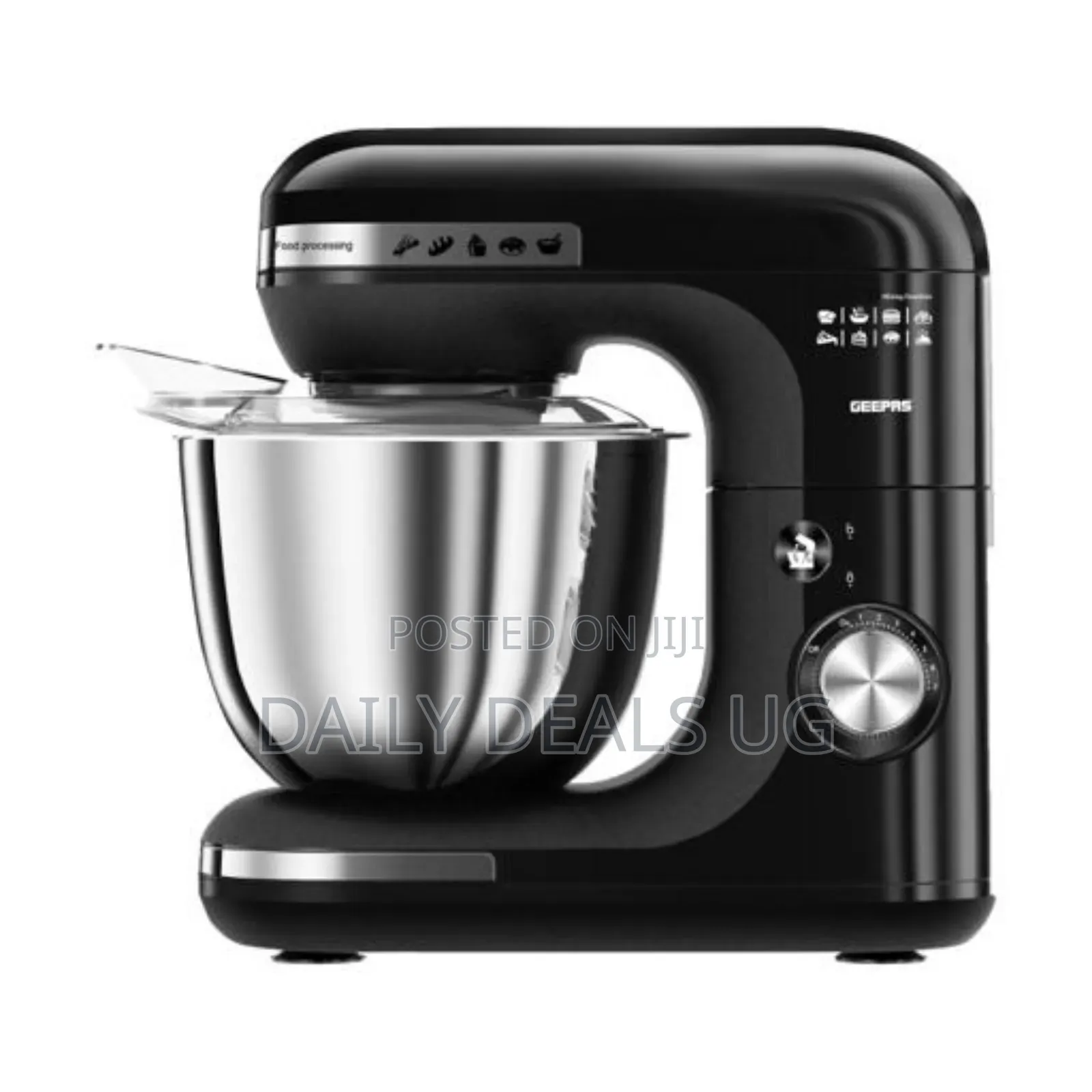 Geepas Gsm43013 3 in 1, Stand Mixer Stainless Steel Bowl