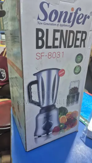 1.5l Sonifer Sf-8031 Blender 2 in 1 With Grinder, Stainless Steel