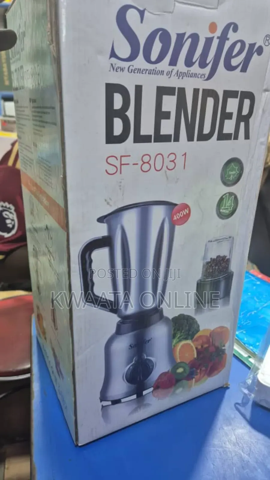 1.5l Sonifer Sf-8031 Blender 2 in 1 With Grinder, Stainless Steel