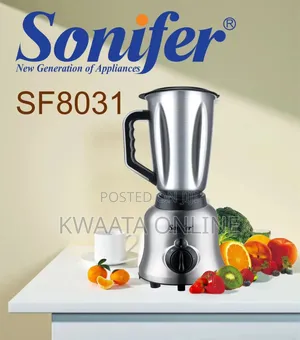 1.5l Sonifer Sf-8031 Blender 2 in 1 With Grinder, Stainless Steel
