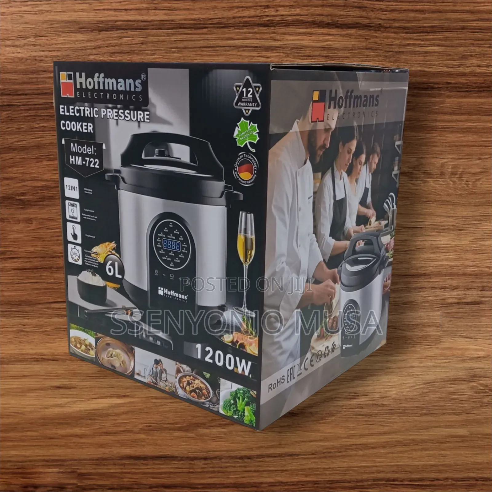 Hoffmans 6l Electric Pressure Cooker Hm-722 - 1200w Power