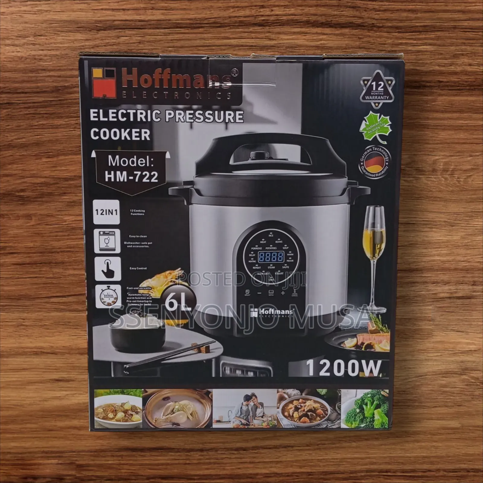 Hoffmans 6l Electric Pressure Cooker Hm-722 - 1200w Power