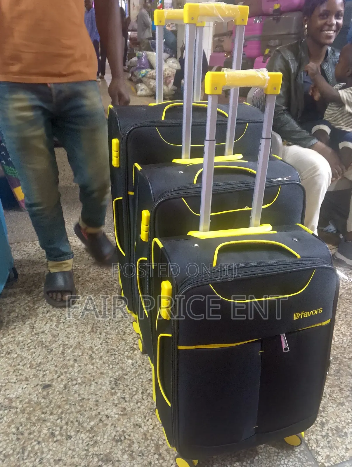 Original Cloth Suitcases. Fullset.( Black)