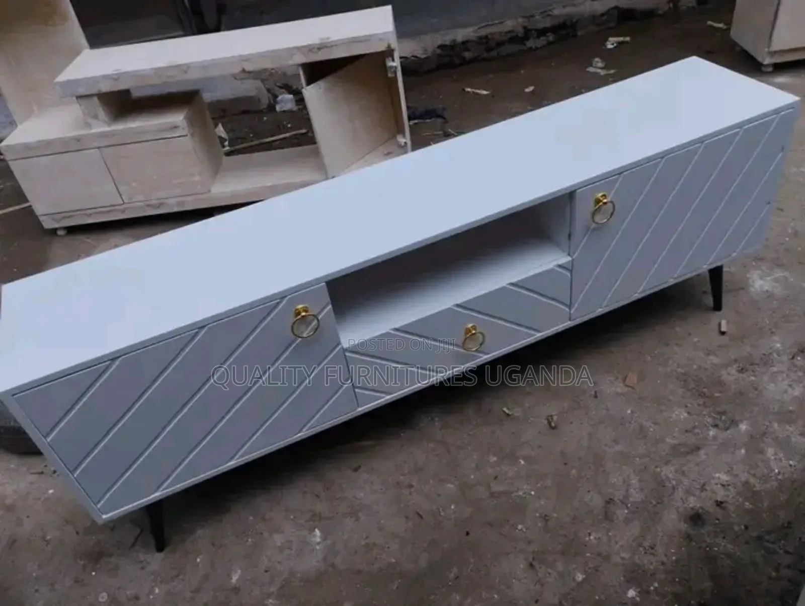 Tv Stand With Golden Rings