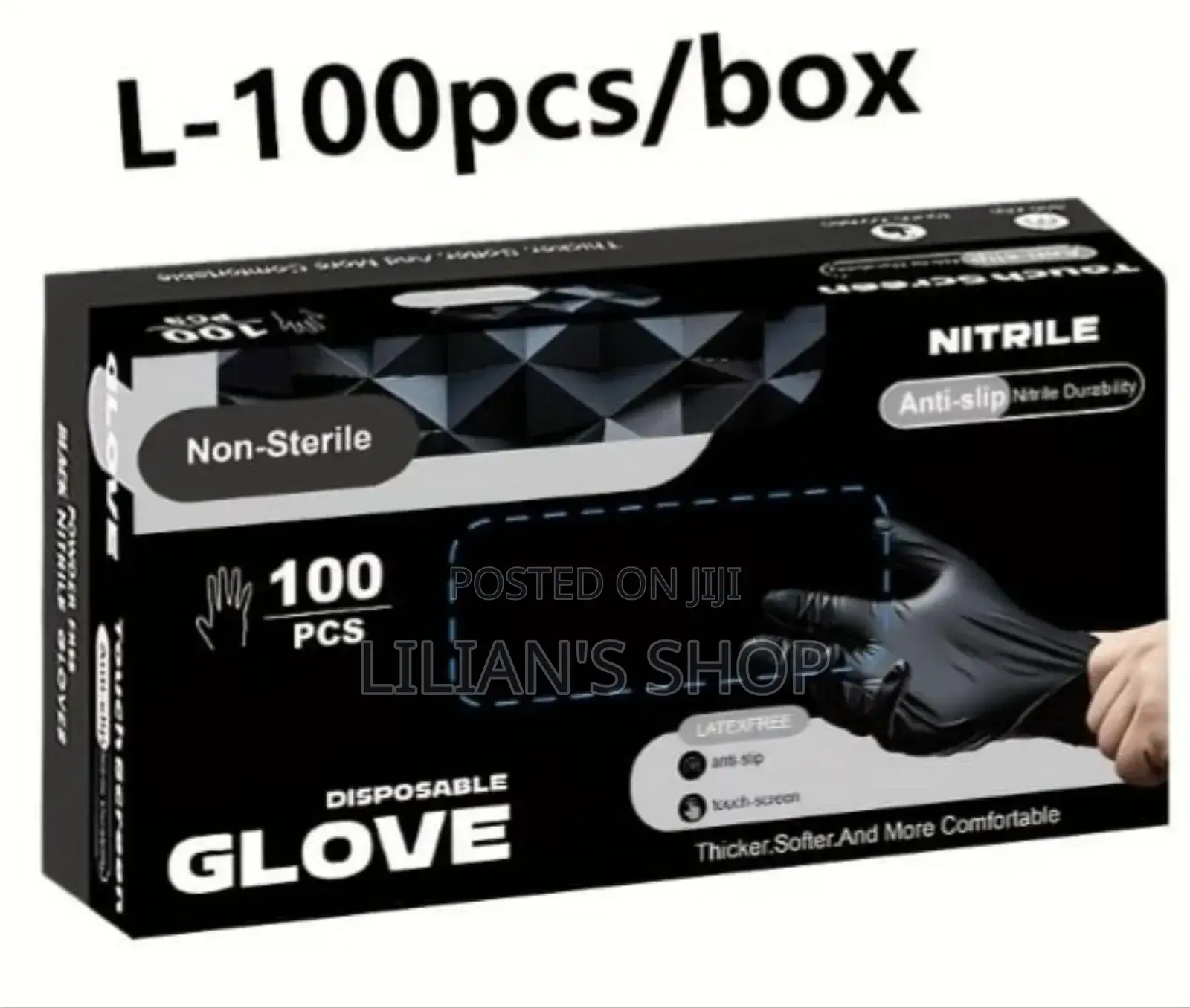 100pcs Black Disposable Multifunction Gloves