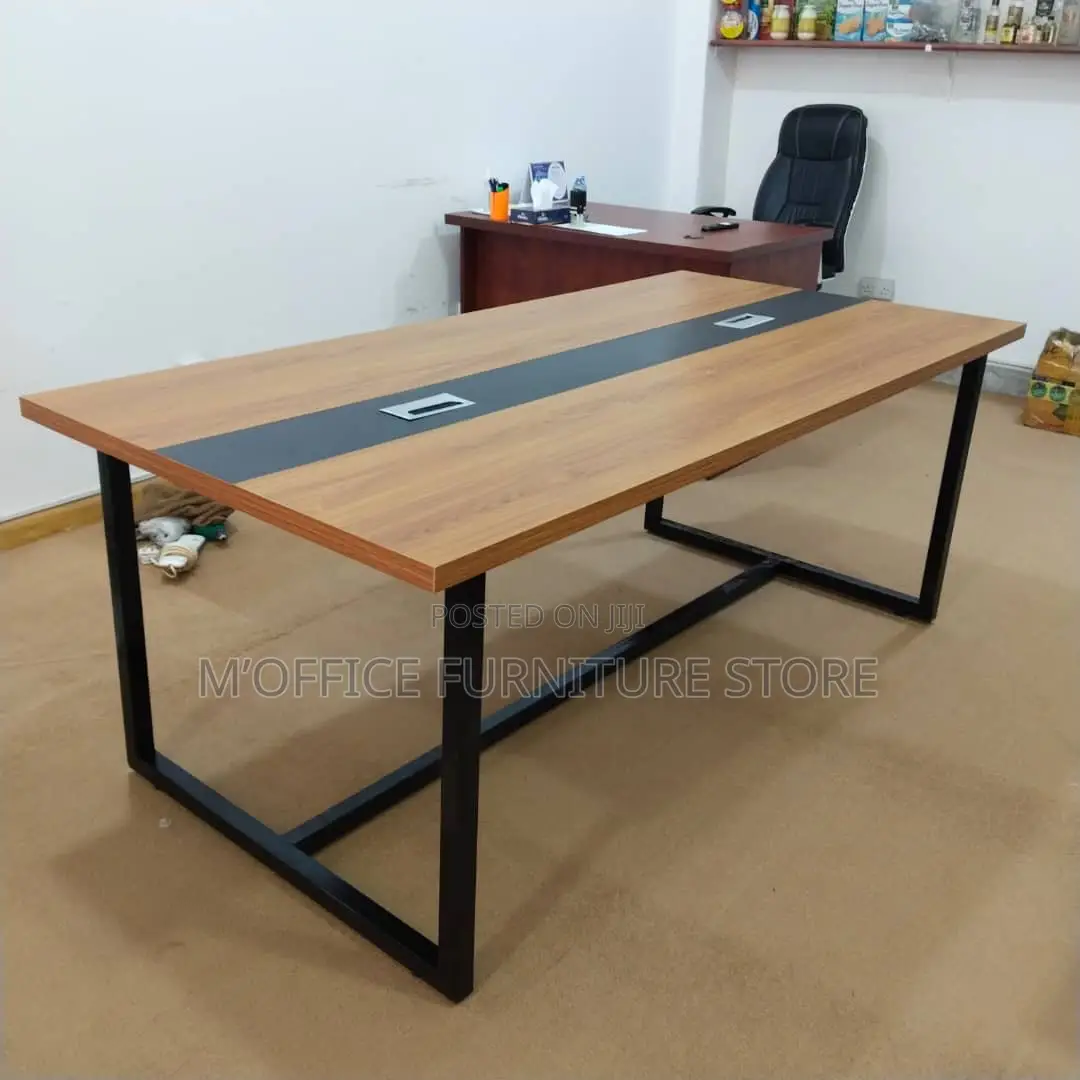 Metallic Stand Boardroom Table