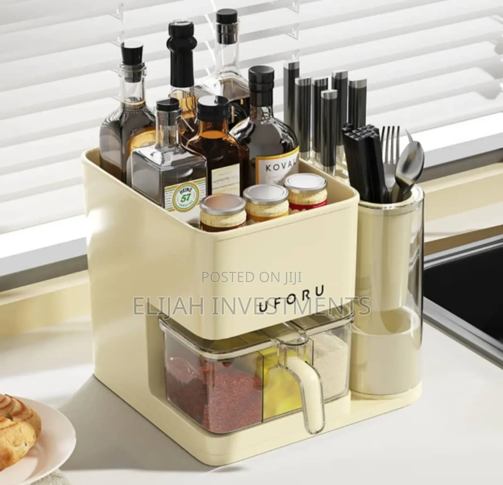 Kitchen Multifunctional Shelf,Utensils Large Compartment.