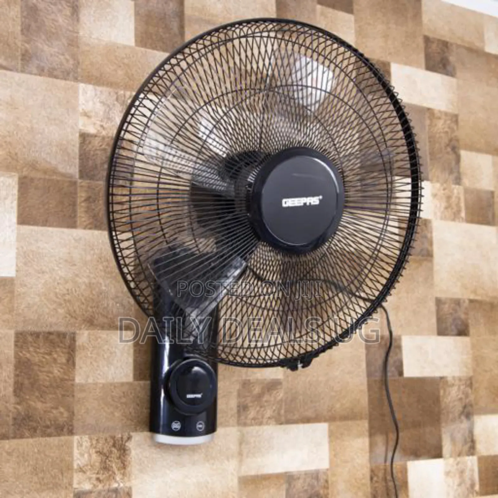 Geepas 16-Inch Wall Fan 60w -3 Speed Settings