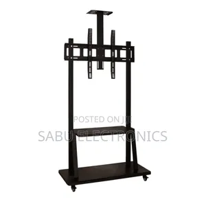 Heavy Duty Adjustable Mobile Tv Stand Trolley for 32–100 Inch Screens