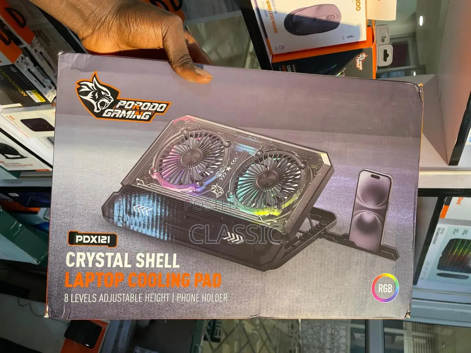 Porodo Crystal Shell Laptop Cooling Stand
