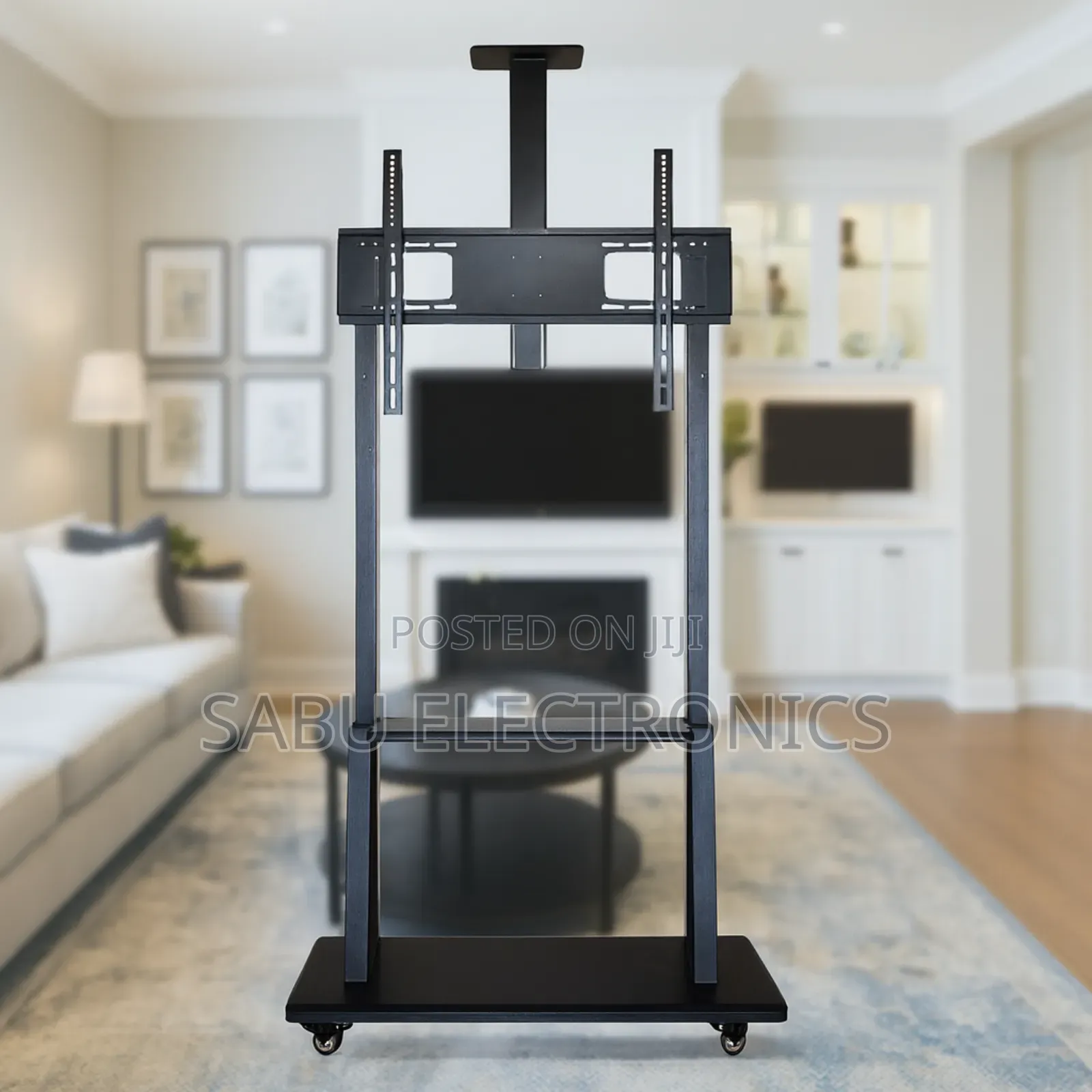 Premium Heavy-Duty Rolling Tv Stand | Fits 32"–100" Screens