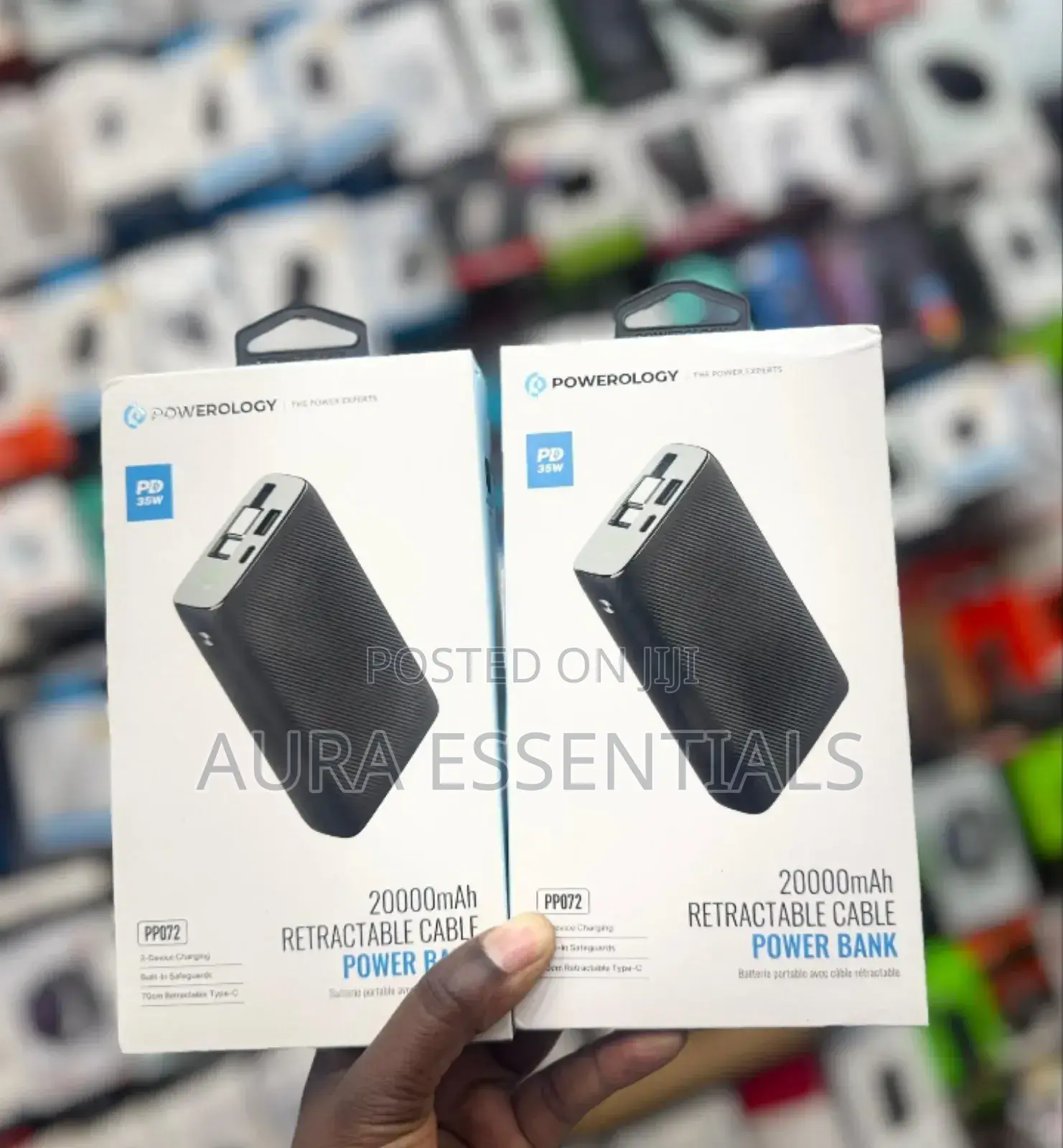 Powerology 20,000mah Rectractable Cable