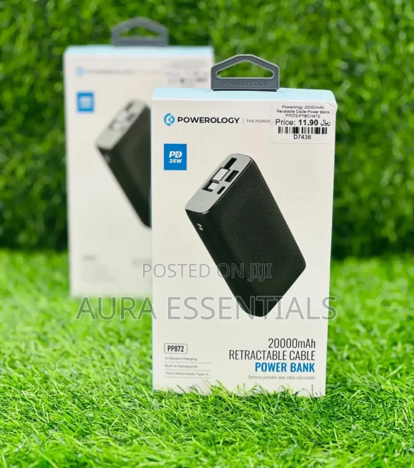 Powerology 20,000mah Rectractable Cable