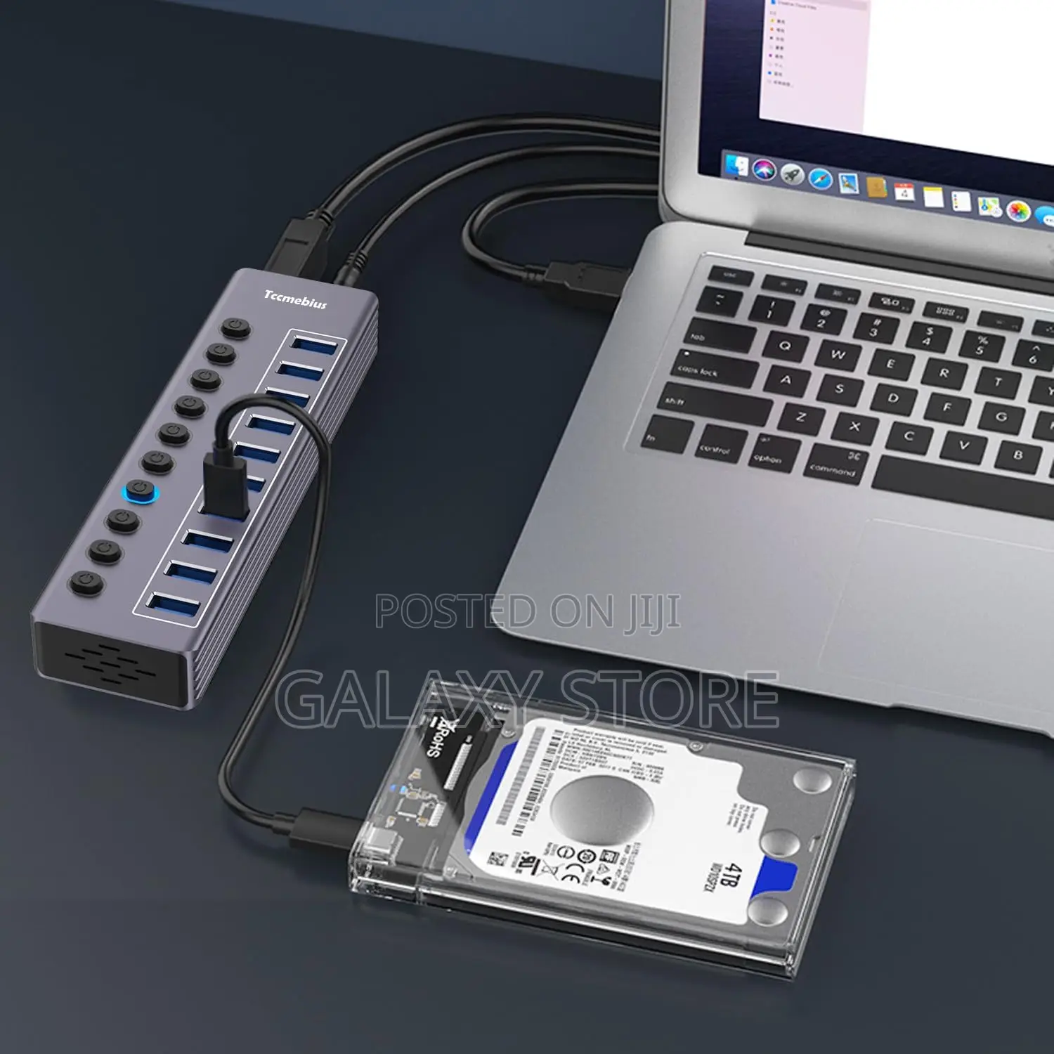 10 Ports Usb 3.0 Hub for 5gbps Data Transfer