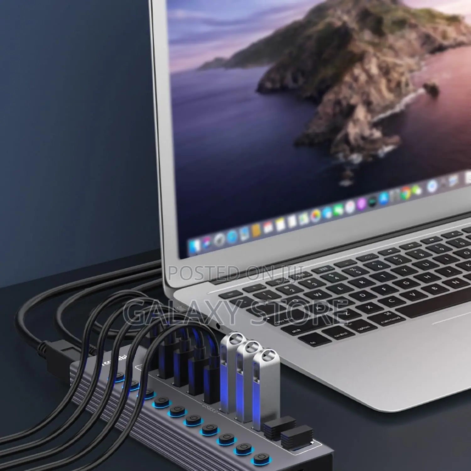 10 Ports Usb 3.0 Hub for 5gbps Data Transfer
