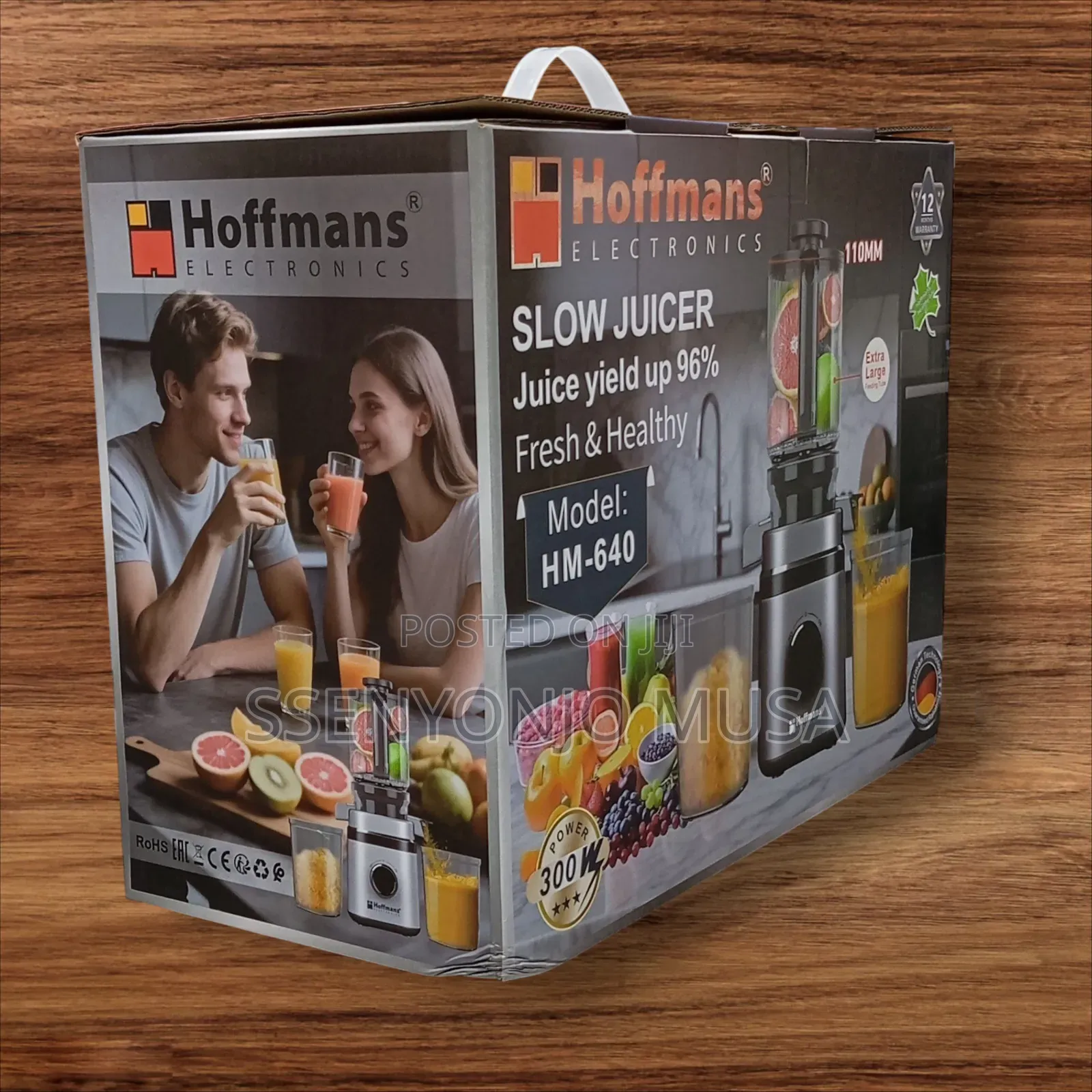 Hoffmans Hm-640 Slow Juicer - 96% Juice Yield 300w Power