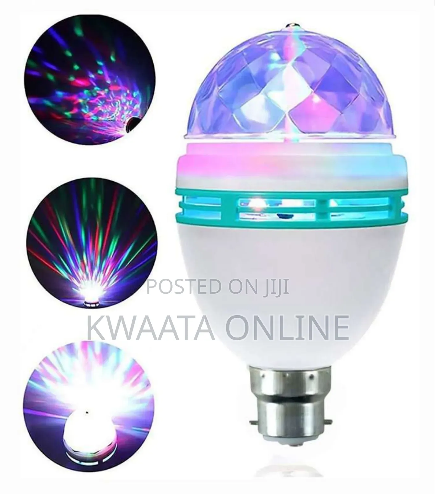 Led Crystal Color Magic Rotating Bulb Strobe Light