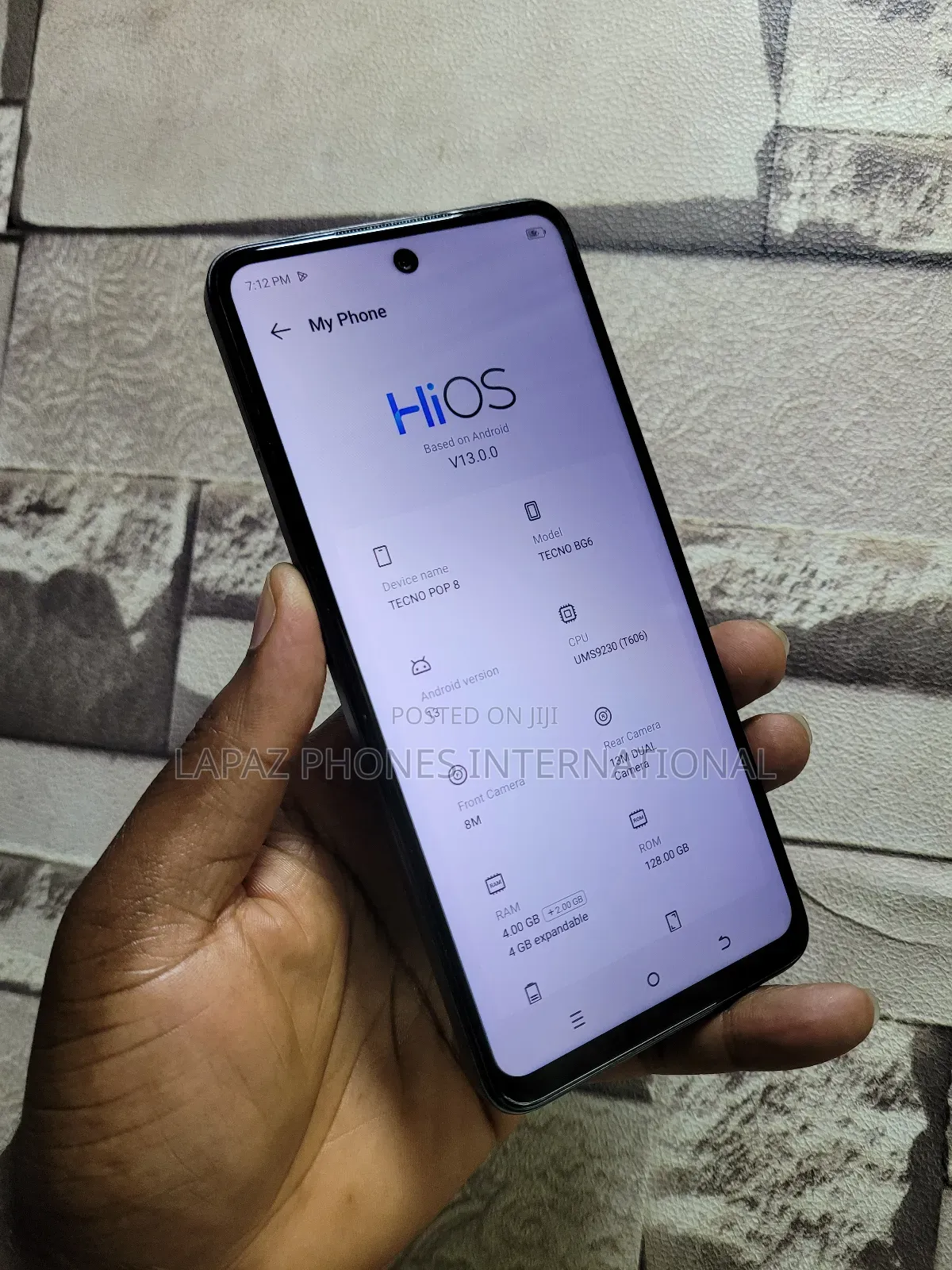 Tecno Pop 8 128 GB Black
