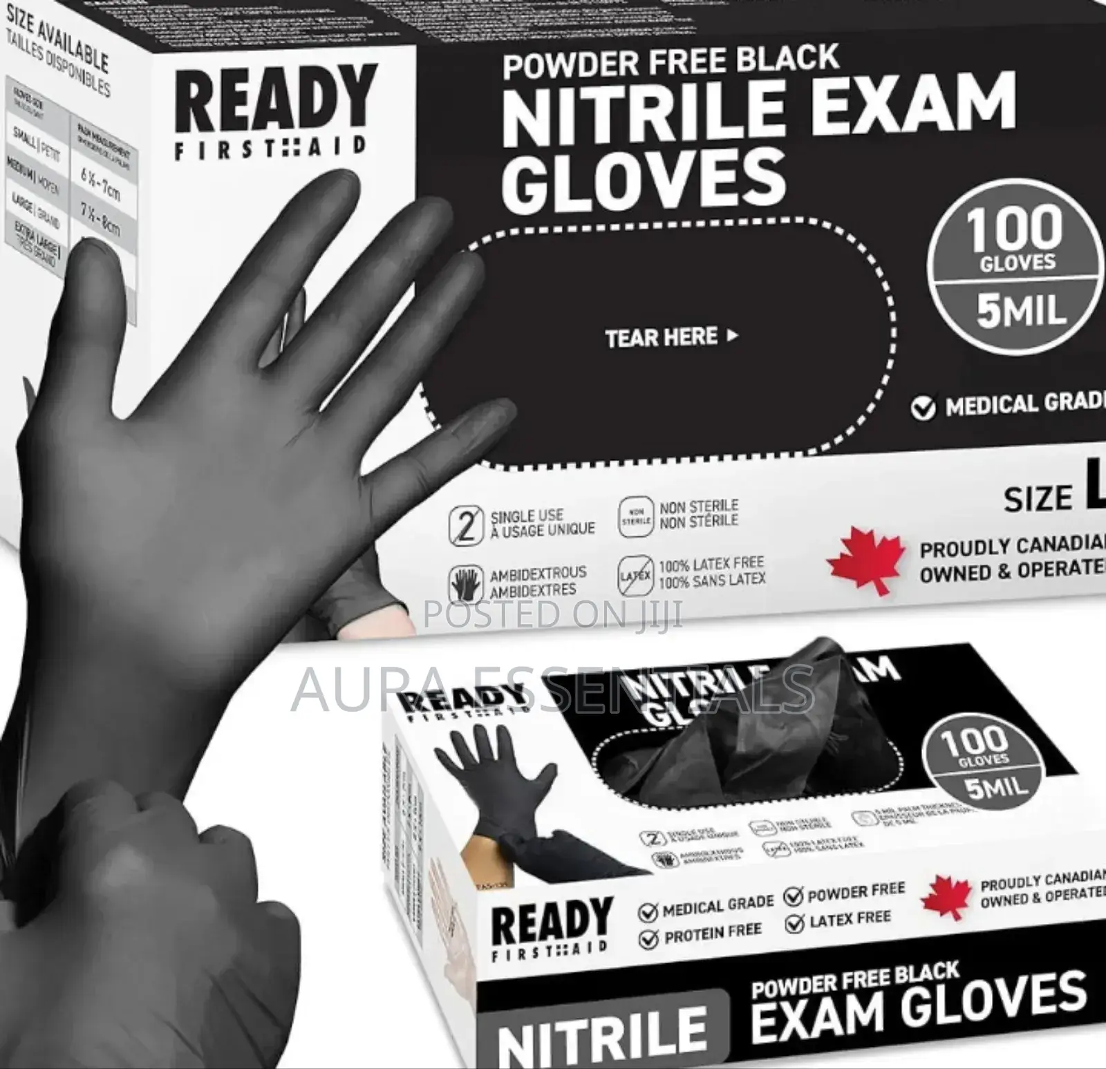100pcs Black Disposable Multifunction Gloves