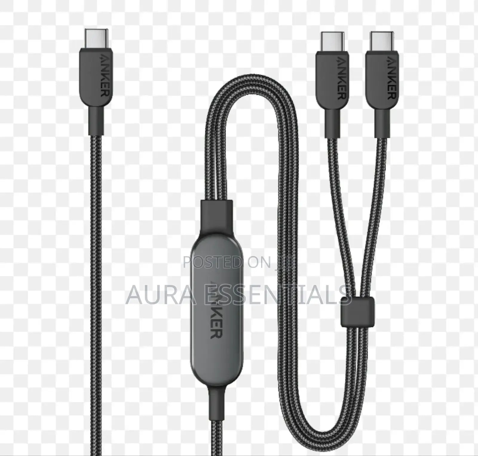 Anker 2-in-1 Usb-C to Usb-C Cable (4ft, 140w).
