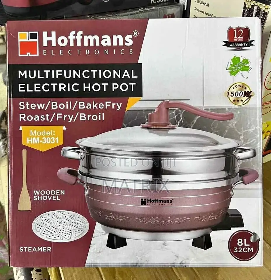 Hoffmans 8l Multifunctional Electric Hot Pot, Model Hm-3031.