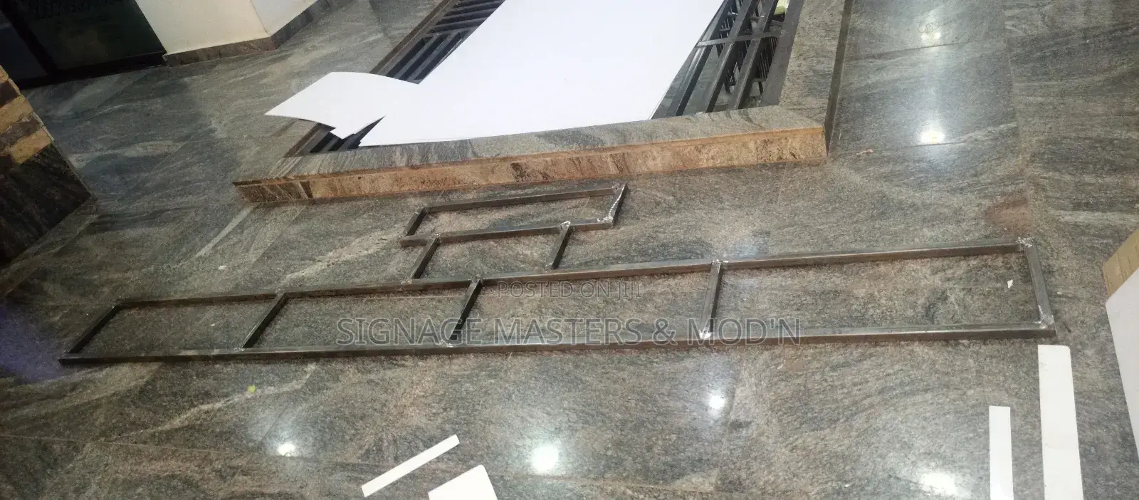 Thick 2d Letters On Metal Frame