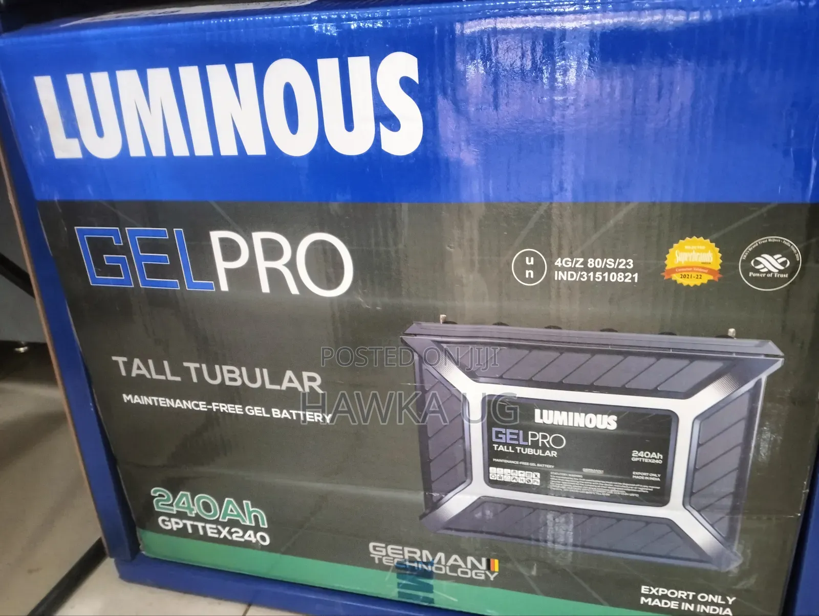 240ah Tubular Gel Pro Luminous