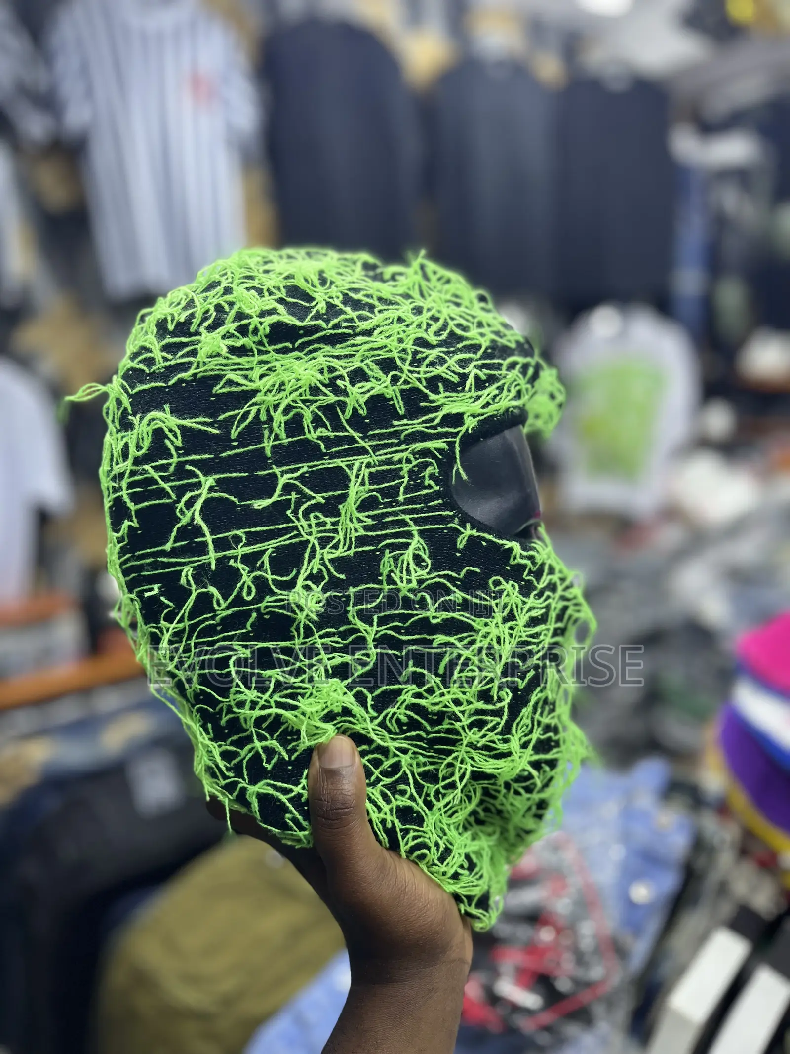 Distressed Balaclava Ski Mask, Knitted Full Face Mask for Men/Women